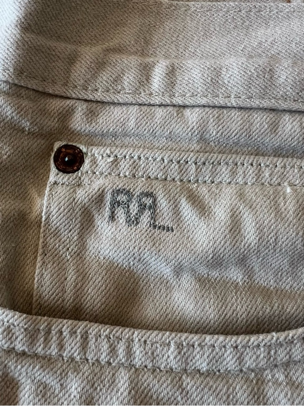 Ralph Lauren Double RL Slim Men’s Jeans in Light Beige/Stone 32x30 - Picture 3 of 7